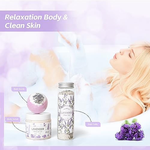 Lavender Spa Gifts Set, 11 Pcs Bath Gift Set for W... - Image 4