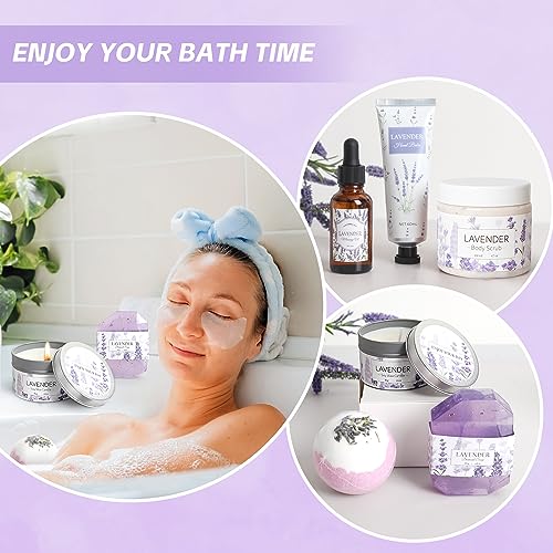 Lavender Spa Gifts Set, 11 Pcs Bath Gift Set for W... - Image 7