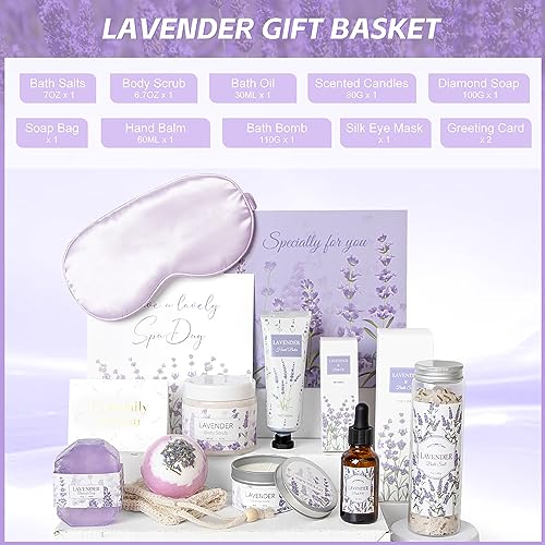 Lavender Spa Gifts Set, 11 Pcs Bath Gift Set for W... - Image 3
